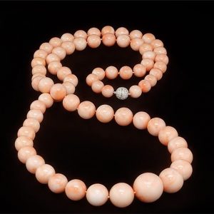 Gem Angel Skin Coral 42 inch Necklace-squashed