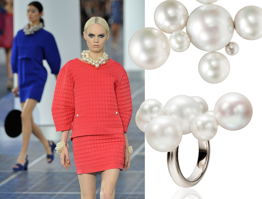 Akoya in Chanel Styles - Sean Gilson for Assael Bubble Rings