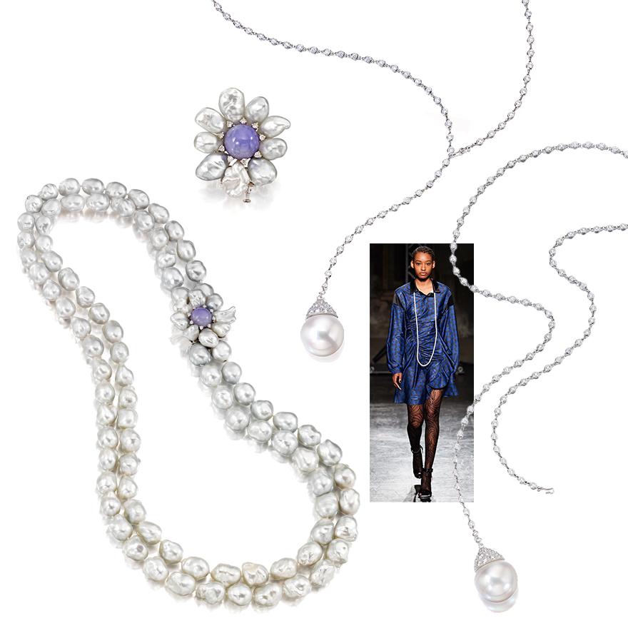 This Pearl Diamond Necklace is a beautiful example of convertible jewelry.
