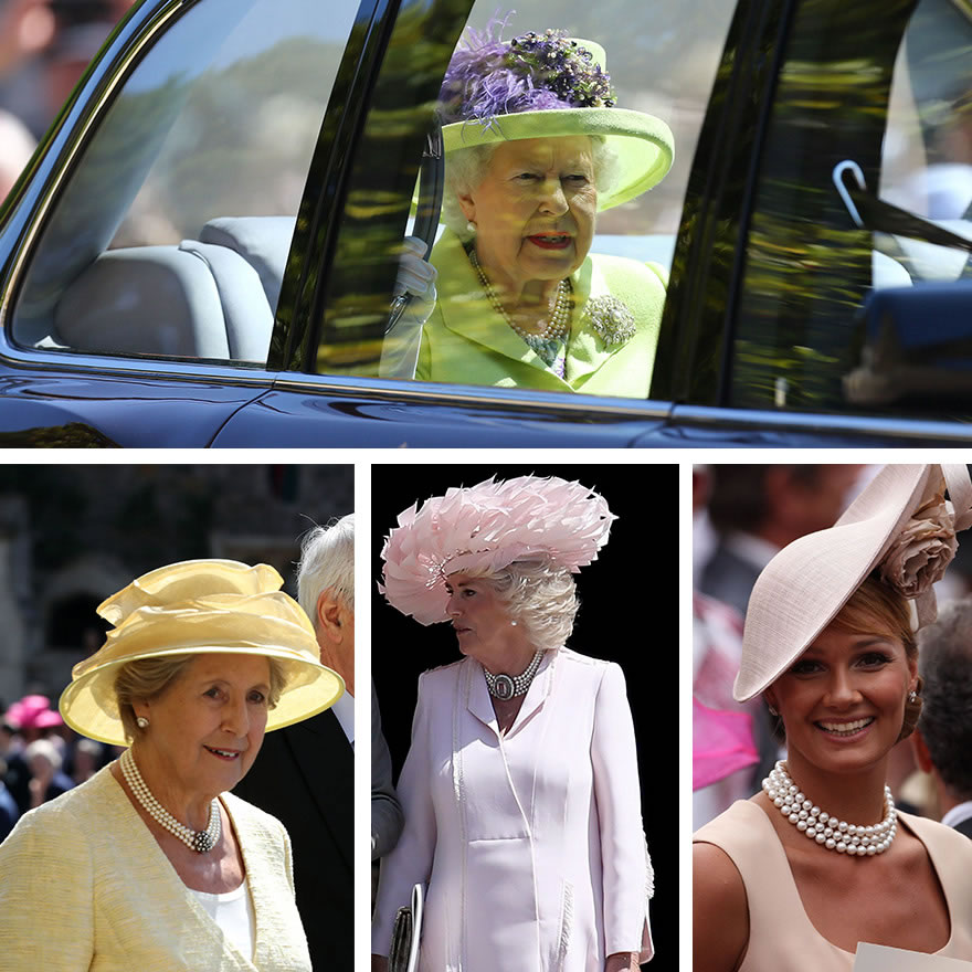 HRH The Queen of England /BOTTOM – Dame Norma Major, Camilla Duchess of Cornwall, Franziska van Almsick