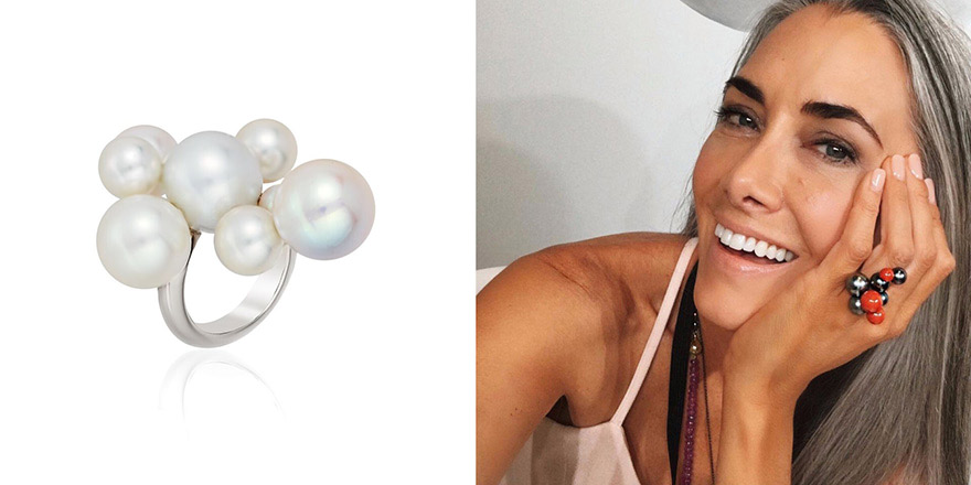 Large Bubble Ring & Manon Crespi modeling Bubble Ring