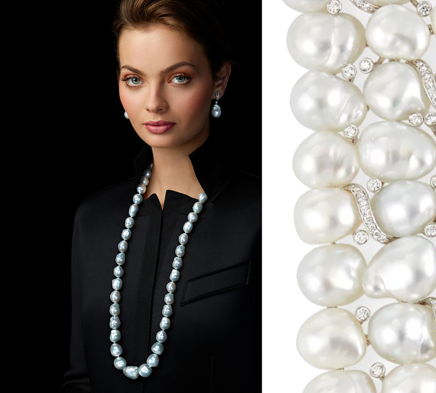 long baroque pearl necklace