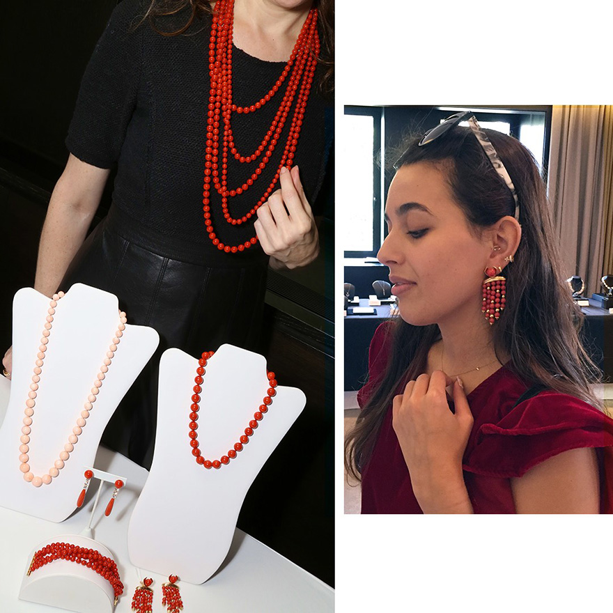 The super stylish @newgirlnyc found the perfect pair of earrings to complement her stunning red velvet top. She might be adding this to her OWN holiday wish list.