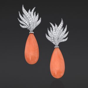 Angel Skin Coral Flame Earrings