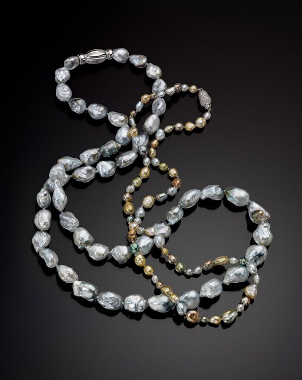 Keshi Fiji Pearl Necklace and Baroque Fiji Pearl Necklace