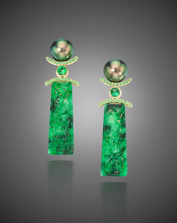 Green Quartz Beads Earrings