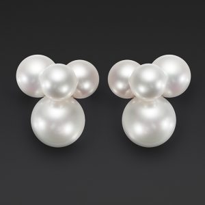 Contemporary South Sea Pearl Small Bubble Earrings