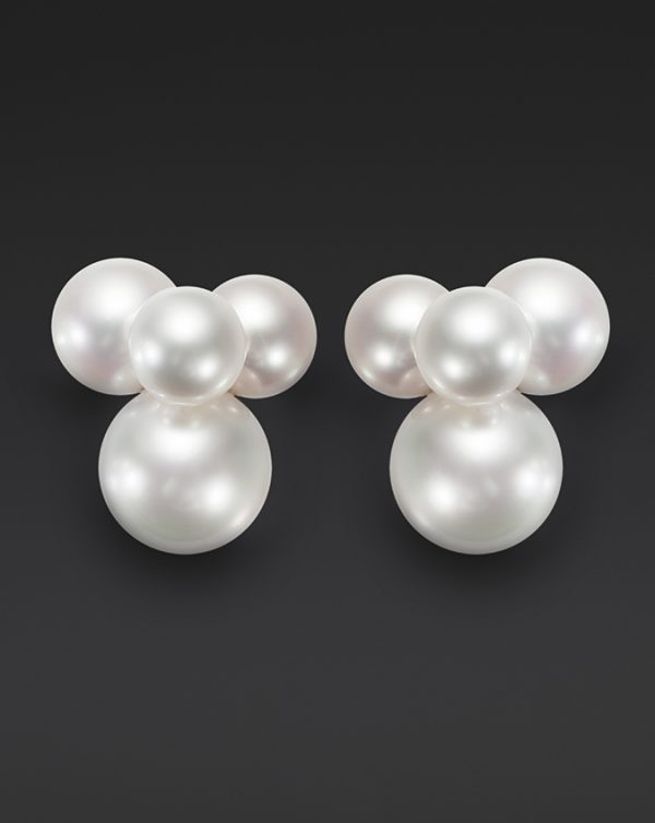 Contemporary South Sea Pearl Small Bubble Earrings