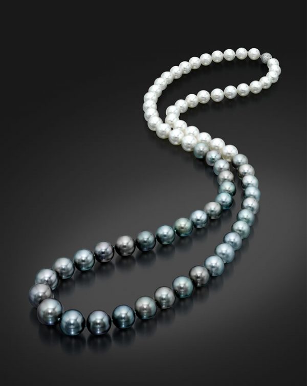 Ombré South Sea and Tahitian Pearl Necklace