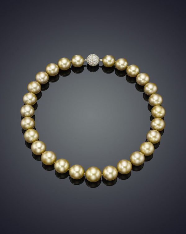 Classic Golden South Sea Cultured Pearl Necklace