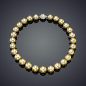 Assael golden south sea cultured pearl necklace