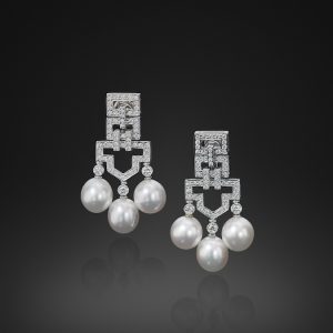 Assael south sea pearl chinoiserie earrings