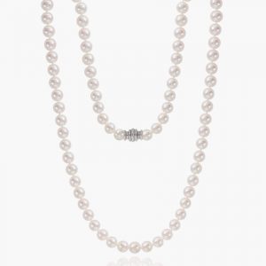 26” Akoya Cultured Pearl Necklace - White