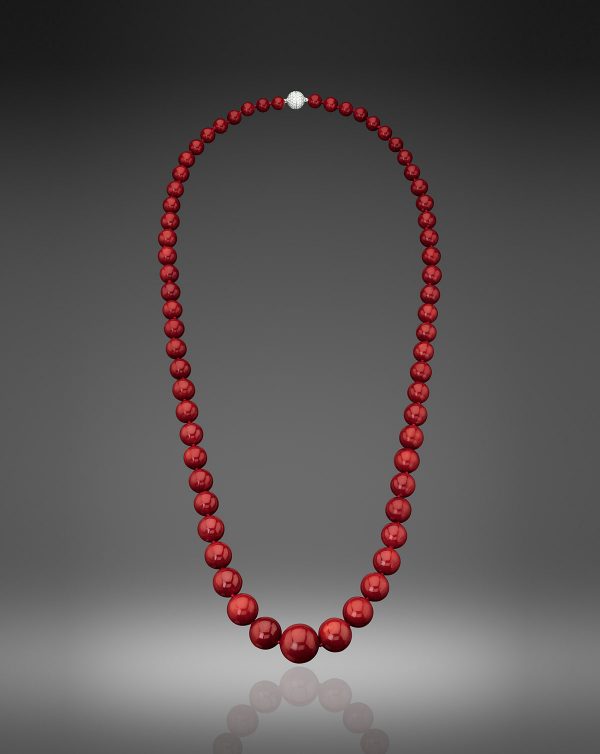 Aka Coral Necklace, 30"