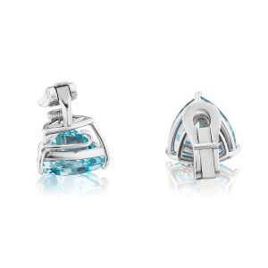 Detachable South Sea Pearl and Aquamarine Earrings
