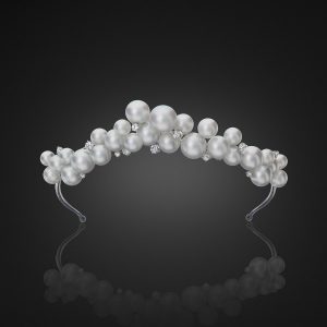 South Sea Pearl & Diamond Bubble Necklace Tiara by Sean Gilson for Assael