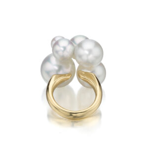 Multi-Bubble South Sea and Akoya Pearl Ring by Sean Gilson for Assael