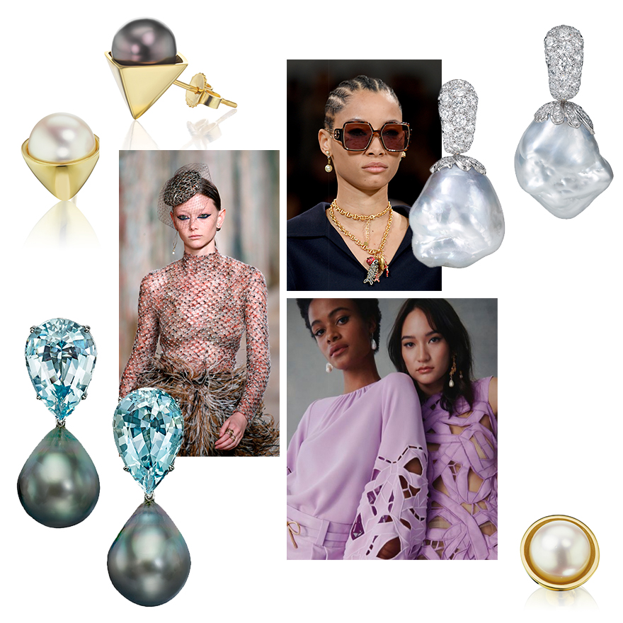 chanel white pearl earrings