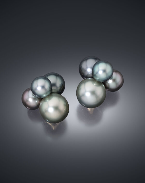 4-Bubble Tahitian Pearl Earrings by Sean Gilson for Assael