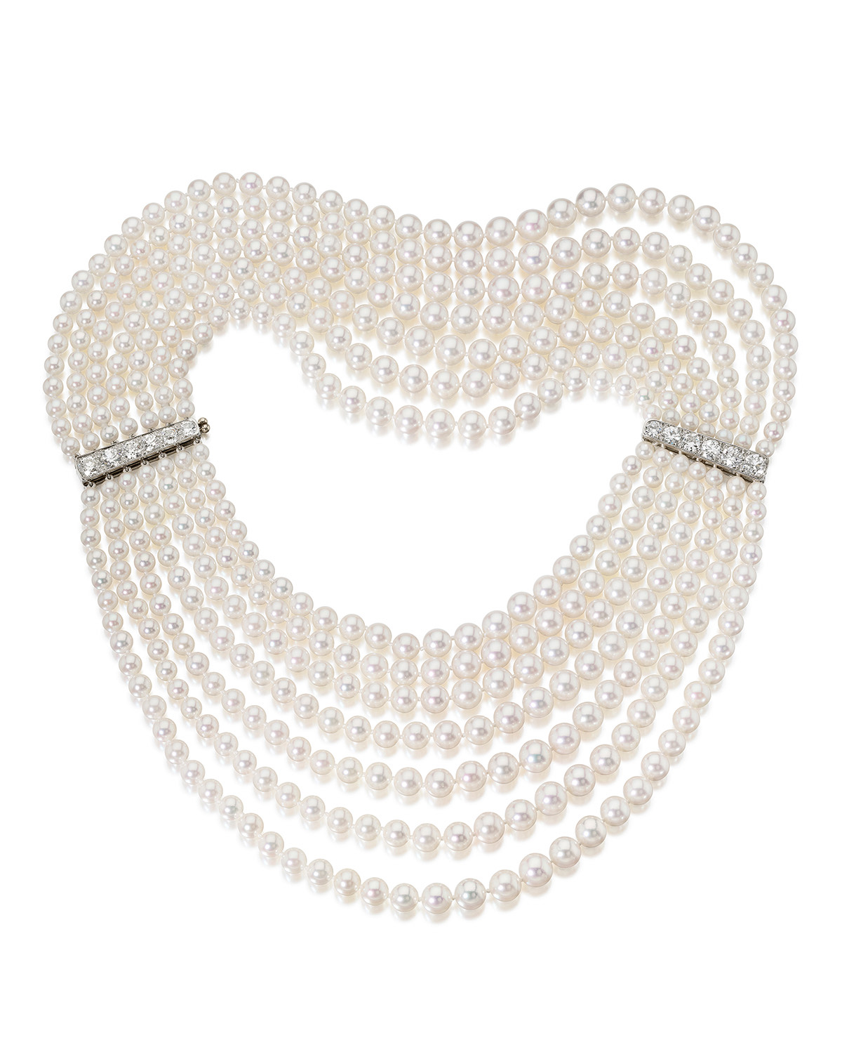 magnificent Akoya Pearl and Aquamarine Collar Necklace can be worn in multiple, flattering ways. 