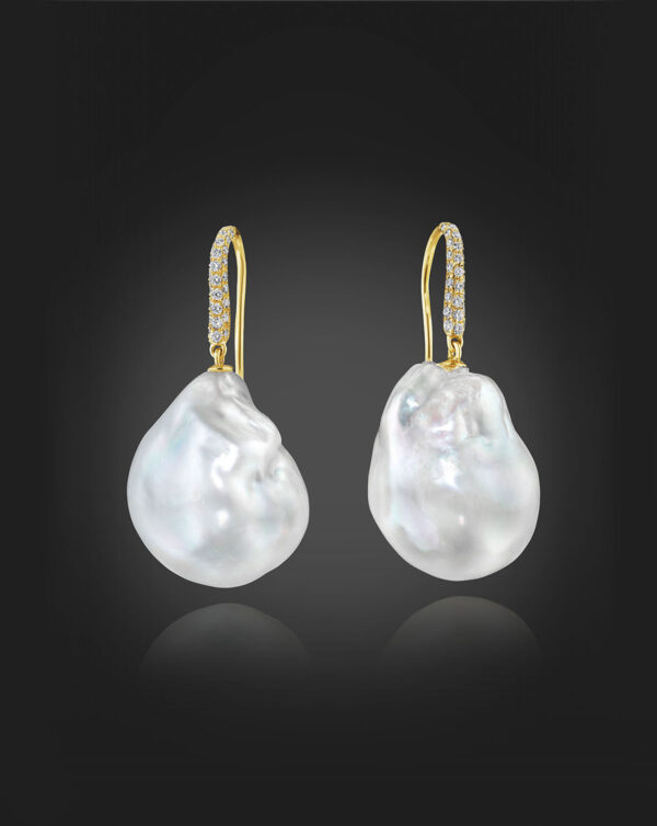 Sensuous and sensational baroque pearl earrings