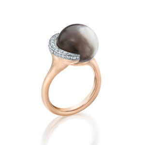 Assael Cassis natural pearl and diamond ring