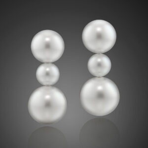 Nearly invisible connections provide mobility, so these contemporary classics sway with the body. Featuring 6 South Sea Cultured Pearls, approximately 10.0 - 16.0mm, in 18K White Gold with Clip Backs