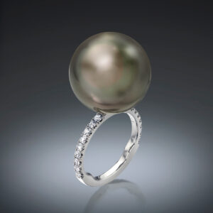 Assael gem tahitian pearl and diamond ring