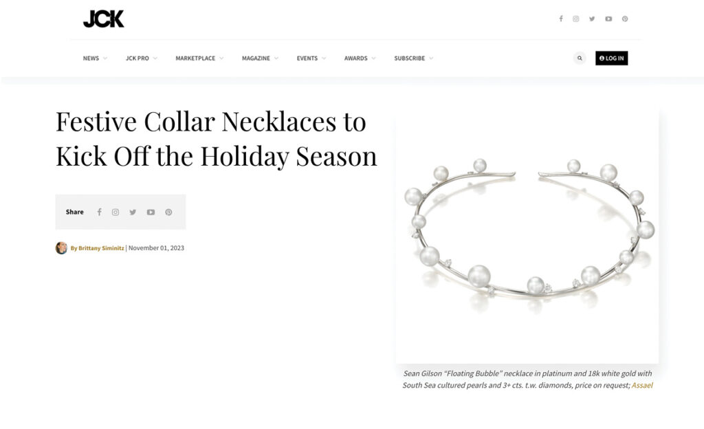 jck magazine festive necklaces