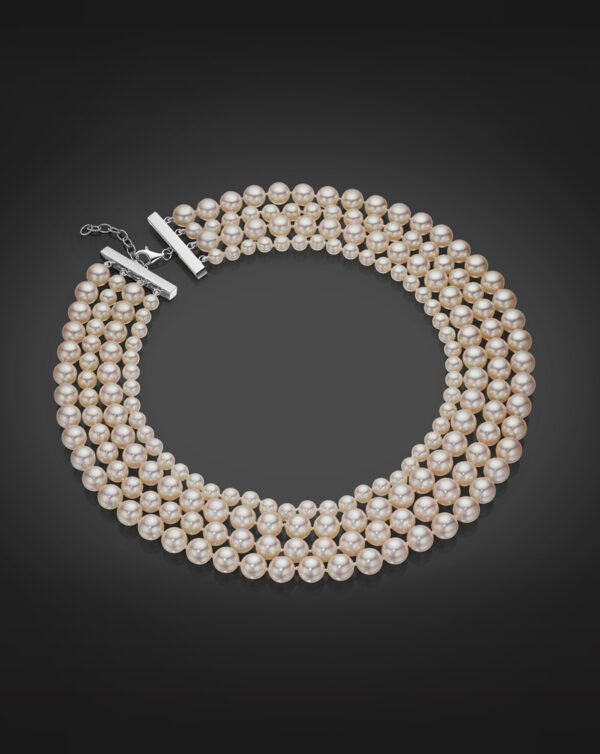 Multi-row Akoya Pearl Necklaces...classic designs for contemporary fans. This stunning example features 194 perfectly matched Japanese Akoya Cultured Pearls