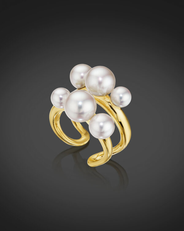 Akoya 6-pearl ring by Sean Gilson for Assael