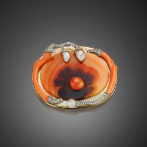 Remarkable and rare, this Assael Brooch from NatureScapes Collection converts to a Choker or Necklace Slide.