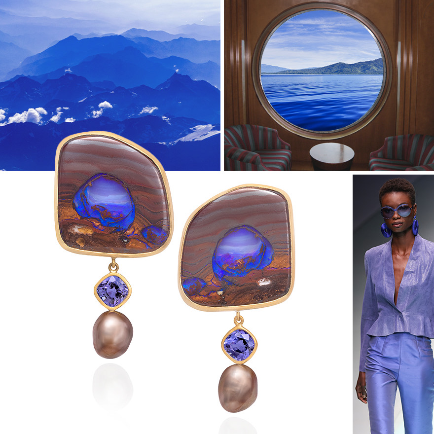 Feature image at top – Lower Left – Assael Porthole earrings, Lower right – Emporio Armani S/S ‘22 (Getty Images)