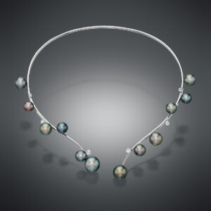Tahitian Pearl “Floating Bubble” necklace by Sean Gilson for Assael